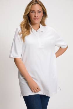 Große Größen Poloshirt, Damen, weiß, Größe: 54/56, Baumwolle, Ulla Popken von Ulla Popken