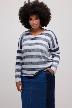 Große Größen Pullover, Damen, blau, Größe: 54/56, Baumwolle, Ulla Popken von Ulla Popken