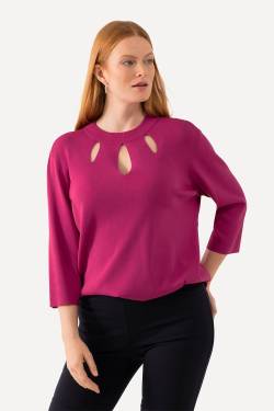 Große Größen Pullover, Damen, rosa, Größe: 54/56, Viskose/Synthetische Fasern, Ulla Popken von Ulla Popken
