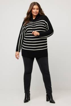 Große Größen Pullover, Damen, schwarz, Größe: 46/48, Baumwolle/Synthetische Fasern, Ulla Popken von Ulla Popken