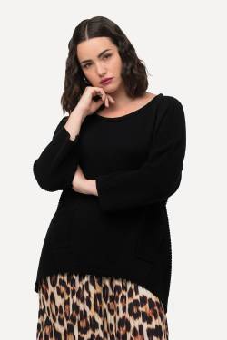 Große Größen Pullover, Damen, schwarz, Größe: 54/56, Baumwolle/Synthetische Fasern, Ulla Popken von Ulla Popken