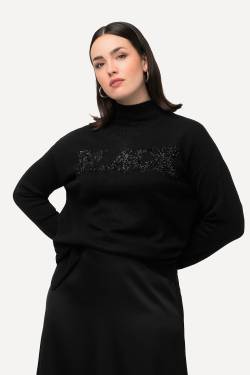 Große Größen Pullover, Damen, schwarz, Größe: 58/60, Synthetische Fasern/Polyester, Ulla Popken von Ulla Popken