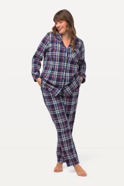 Große Größen Pyjama, Damen, blau, Größe: 46/48, Baumwolle, Ulla Popken von Ulla Popken