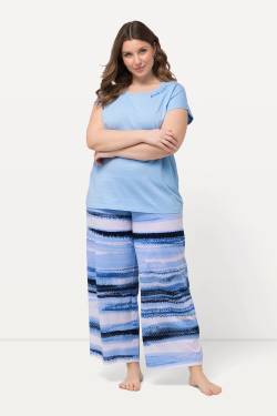 Große Größen Pyjama, Damen, blau, Größe: 58/60, Baumwolle, Ulla Popken von Ulla Popken