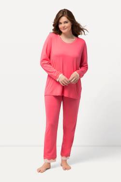 Große Größen Pyjama, Damen, rosa, Größe: 46/48, Baumwolle/Synthetische Fasern, Ulla Popken von Ulla Popken