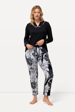 Große Größen Pyjama, Damen, schwarz, Größe: 58/60, Baumwolle/Synthetische Fasern, Ulla Popken von Ulla Popken