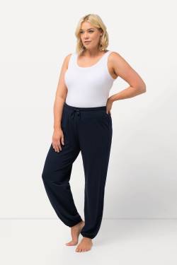 Große Größen Pyjama-Hose, Damen, blau, Größe: 62/64, Baumwolle/Viskose, Ulla Popken von Ulla Popken