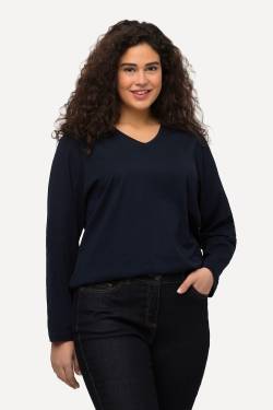 Große Größen Shirt, Damen, blau, Größe: 66/68, Baumwolle, Ulla Popken von Ulla Popken