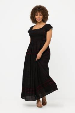 Große Größen Smok-Maxikleid, Damen, rot, Größe: 46/48, Baumwolle/Viskose, Ulla Popken von Ulla Popken