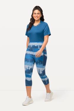 Große Größen Sport-Caprileggings, Damen, türkis, Größe: 58/60, Polyester/Elasthan, Ulla Popken von Ulla Popken