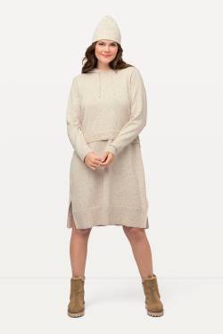 Große Größen Strickkleid, Damen, beige, Größe: 42/44, Baumwolle, Ulla Popken von Ulla Popken