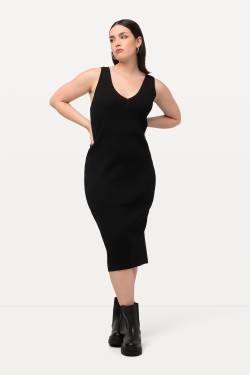 Große Größen Strickkleid, Damen, schwarz, Größe: 54/56, Viskose/Polyester, Ulla Popken von Ulla Popken