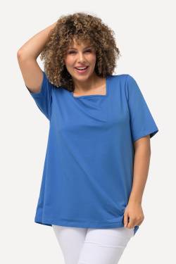 Große Größen T-Shirt, Damen, blau, Größe: 54/56, Baumwolle, Ulla Popken von Ulla Popken