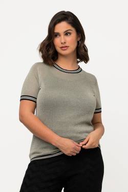 Große Größen T-Shirt, Damen, grau, Größe: 50/52, Viskose/Metallische Fasern, Ulla Popken von Ulla Popken