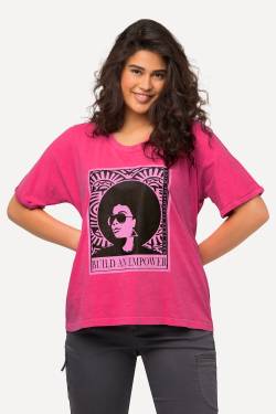 Große Größen T-Shirt, Damen, rosa, Größe: 42/44, Baumwolle, Ulla Popken von Ulla Popken