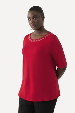 Große Größen T-Shirt, Damen, rot, Größe: 42/44, Baumwolle, Ulla Popken von Ulla Popken