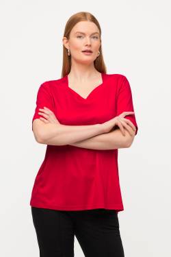 Große Größen T-Shirt, Damen, rot, Größe: 50/52, Baumwolle/Synthetische Fasern, Ulla Popken von Ulla Popken