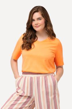 Große Größen T-Shirts, Damen, orange, Größe: 42/44, Baumwolle, Ulla Popken von Ulla Popken