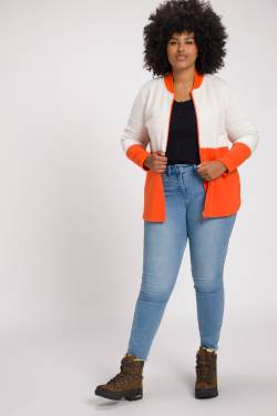 Große Größen Teddyjacke, Damen, orange, Größe: 42/44, Polyester/Baumwolle, Ulla Popken von Ulla Popken