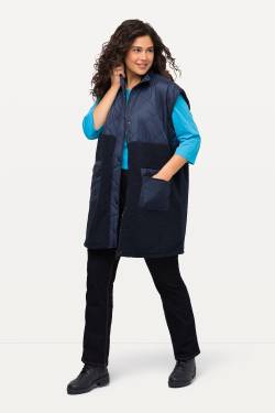 Große Größen Teddyweste, Damen, blau, Größe: 46/48, Polyester/Synthetische Fasern, Ulla Popken von Ulla Popken