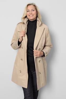 Große Größen Trenchcoat, Damen, braun, Größe: 44, Baumwolle/Polyester, Ulla Popken von Ulla Popken