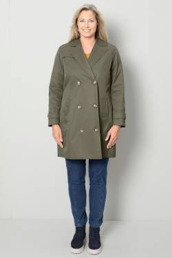 Große Größen Trenchcoat, Damen, grün, Größe: 42, Baumwolle/Polyester, Ulla Popken von Ulla Popken