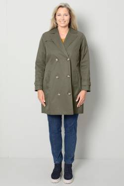 Große Größen Trenchcoat, Damen, grün, Größe: 50, Baumwolle/Polyester, Ulla Popken von Ulla Popken