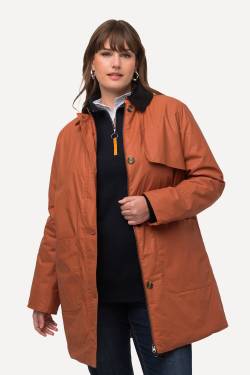 Große Größen Wachsjacke, Damen, braun, Größe: 54/56, Polyester/Baumwolle, Ulla Popken von Ulla Popken