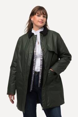 Große Größen Wachsjacke, Damen, grün, Größe: 42/44, Polyester/Baumwolle, Ulla Popken von Ulla Popken