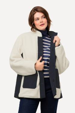 Große Größen Wendejacke, Damen, blau, Größe: 54/56, Polyester, Ulla Popken von Ulla Popken