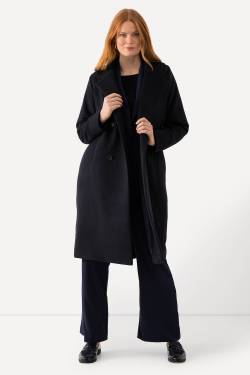 Große Größen Wollmix-Mantel, Damen, blau, Größe: 42, Polyester/Wolle, Ulla Popken von Ulla Popken