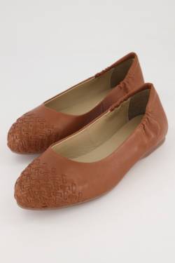 Leder-Ballerinas, Damen, beige, Größe: 38, Leder, Ulla Popken von Ulla Popken