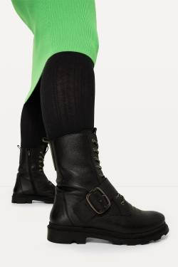 Leder-Boots, Damen, schwarz, Größe: 39, Polyester/Leder, Ulla Popken von Ulla Popken