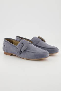 Leder-Loafer, Damen, blau, Größe: 38, Leder, Ulla Popken von Ulla Popken