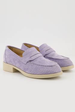 Leder-Loafer, Damen, blau, Größe: 38, Leder, Ulla Popken von Ulla Popken