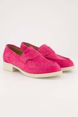 Leder-Loafer, Damen, rosa, Größe: 39, Leder, Ulla Popken von Ulla Popken