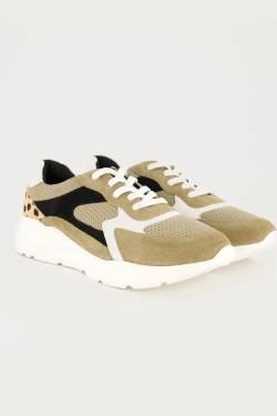 Leder-Sneaker, Damen, beige, Größe: 40, Leder/Synthetische Fasern, Ulla Popken von Ulla Popken