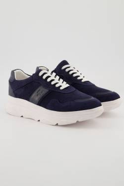 Leder-Sneaker, Damen, blau, Größe: 38, Leder, Ulla Popken von Ulla Popken