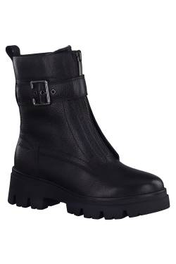 Leder-Stiefeletten, Damen, schwarz, Größe: 39, Polyester/Leder, Ulla Popken von Ulla Popken