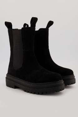 Lederboots, Damen, schwarz, Größe: 39, Leder/Synthetische Fasern, Ulla Popken von Ulla Popken