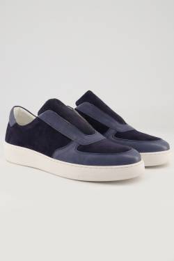 Slip-On-Sneaker, Damen, blau, Größe: 38, Leder, Ulla Popken von Ulla Popken