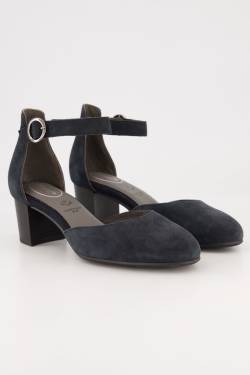 Tamaris Comfort Leder-Pumps, Damen, blau, Größe: 38, Leder/Sonstige/Synthetische Fasern, Ulla Popken von Ulla Popken