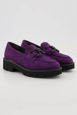 Tamaris Leder-Loafer, Damen, lila, Größe: 37, Polyester/Leder, Ulla Popken von Ulla Popken