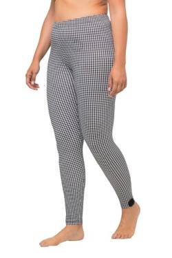 Ulla Popken Damen, Houndstooth Leggings, schwarz, 46-48 von Ulla Popken