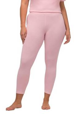 Ulla Popken Damen, Rippjersey, Slim, Biobaumwolle Leggings, Blasses rosa, 42-44 von Ulla Popken