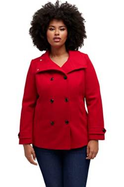 Ulla Popken Damen Doppelreiher Jacke, Salsa, 54-56 von Ulla Popken