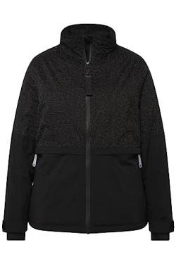 Ulla Popken Damen Funktionsjacke, Performancejacke reflektion, wasserdicht Jacken, schwarz, 58-60 von Ulla Popken