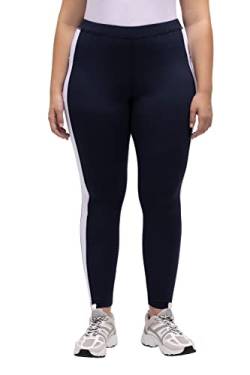 Ulla Popken Damen Thermo-Funktionsleggings Seitenstreifen Leggings, Marine, 36W / 32L von Ulla Popken