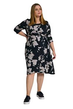 Ulla Popken Damen große Größen Übergrößen Plus Size Bellieva-Umstandskleid, Stillfunktion, 3/4-Arm, GOTS Marine 54+ 800084130-54+ von Ulla Popken