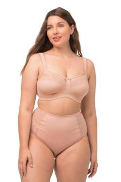 Ulla Popken Damen große Größen Übergrößen Plus Size Entlastungs-BH, Stickerei, ohne Bügel, Cup C - D Champagner 125D 816424660-125D von Ulla Popken